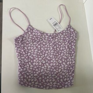 Purple tank with white flowers from Pacsun